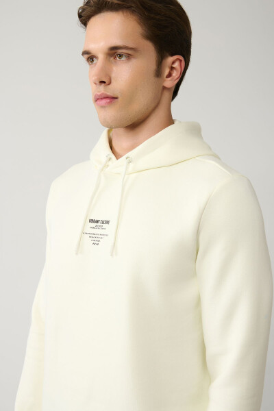 Ecru Hooded Sweatshirt - 2