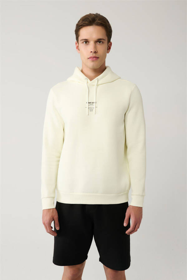 Ecru Hooded Sweatshirt - 3