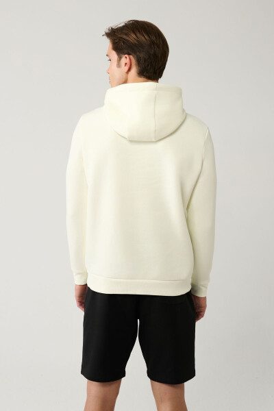 Ecru Hooded Sweatshirt - 4