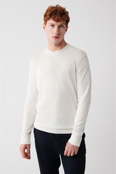 Ecru Knit Sweater - 1