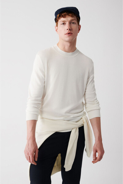 Ecru Knit Sweater - 3