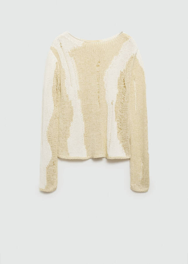 Ecru knitted sweater. - 8