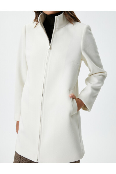 Ecru women's coat - 12