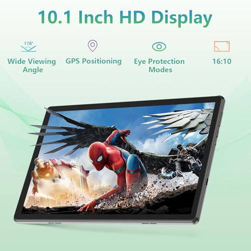 EDDBNi Tablet 10.1 inch Android 13 Tablets, 64GB ROM 512GB Expand Quad-Core Processor, 6000mAh 8MP Camera, WiFi with Tablet case Black - 5