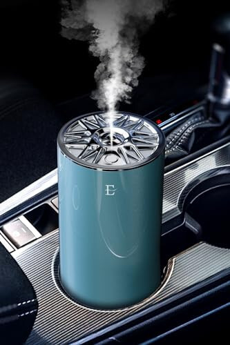 EDKCXB Smart Car Air Fresheners, 7 Colors Breathing Light, Auto On/Off, 80ml Fragrance Lasts 6 Months, Portable USB Aromatherapy Diffuser for Car Home Office Bedroom, Blue Frosted, Cologne - 1