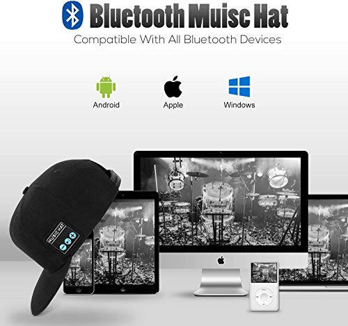 EDYELL Bluetooth Hoparlörlü Ayarlanabilir Kablosuz Akıllı Telefon Kulaklığı Şapkası Açık Spor Beyzbol Şapkası Erkekler/Kadınlar/Erkek Çocuklar/Kız Çocukları İçin Doğum Günü Hediyesi - 7