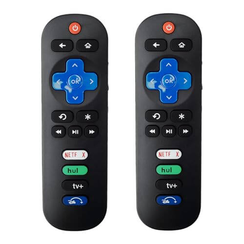 EFGWXYZ 【Pack of 2】 New Universal TV Remote Roku TV，Replacement Remote Compatible with Only Roku TV Replacement TCL Roku/for Hisense Roku/for Onn Roku TV(Not Roku Stick and Box) H-NDHS - 1