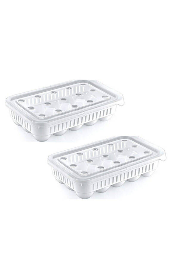 Egg Storage Container 15pcs x 2, Sterile Egg Holder, Lidded Egg Organizer - 2