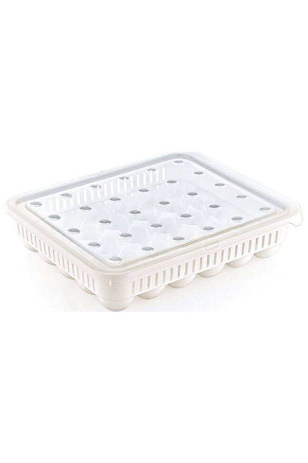 Egg Storage Container 30 Pack 1 Unit, Sterile Egg Tray, Lidded Egg Organizer - 9