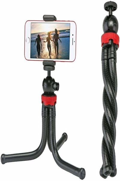 Egiluvchan Tripod Kamera Professional Telefon Tutish 360 Daraja Tripot - 1