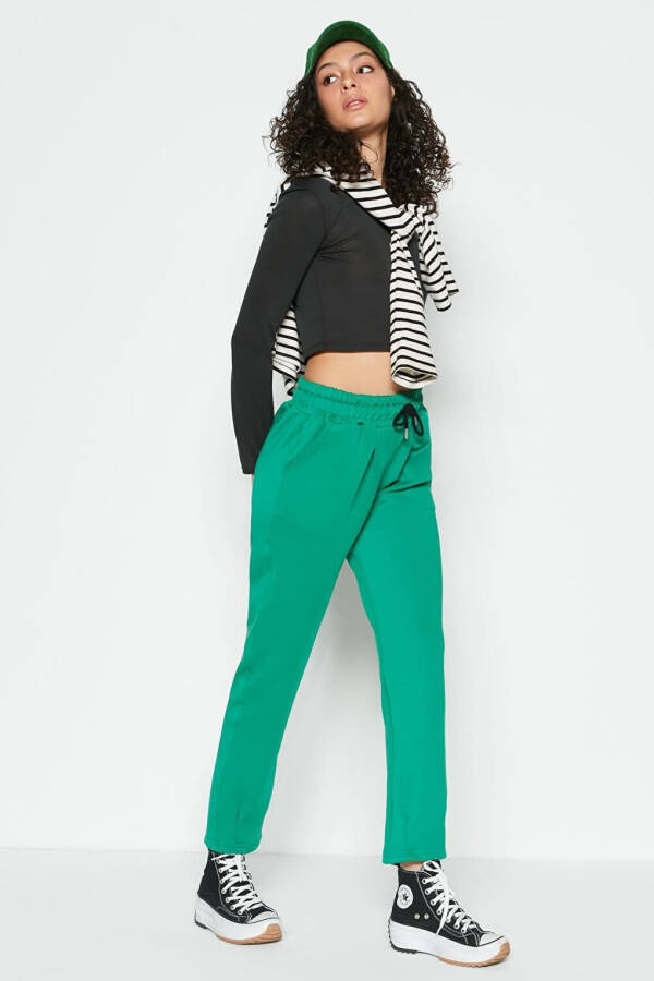 Elastic Waist and Cuff Jogger Pants 810 Green - 3