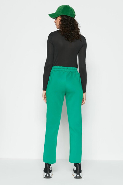 Elastic Waist and Cuff Jogger Pants 810 Green - 4