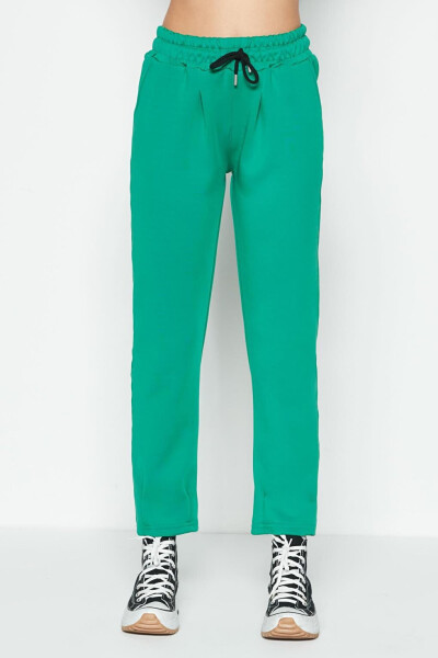 Elastic Waist and Cuff Jogger Pants 810 Green - 5