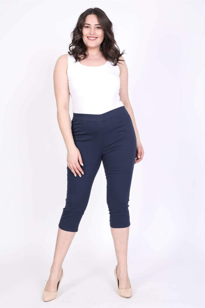 Elastic Waist Capri Pants - 1