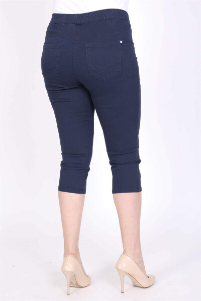 Elastic Waist Capri Pants - 4