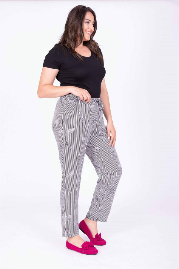 Elastic Waist Harem Pants - 4