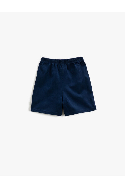 Elastic Waist Normal Navy Baby Shorts 3smb40091tk - 5