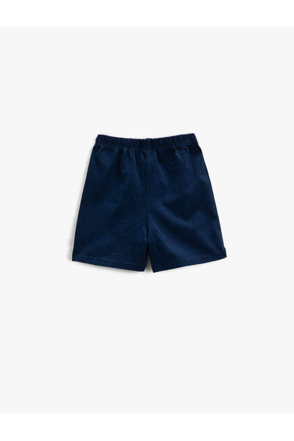 Elastic Waist Normal Navy Baby Shorts 3smb40091tk - 5