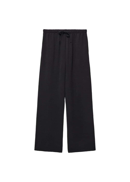 Elastic Waist Wide Leg Pants - 1