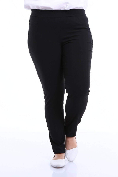 Elastic Waistband Stretch Pants - 5