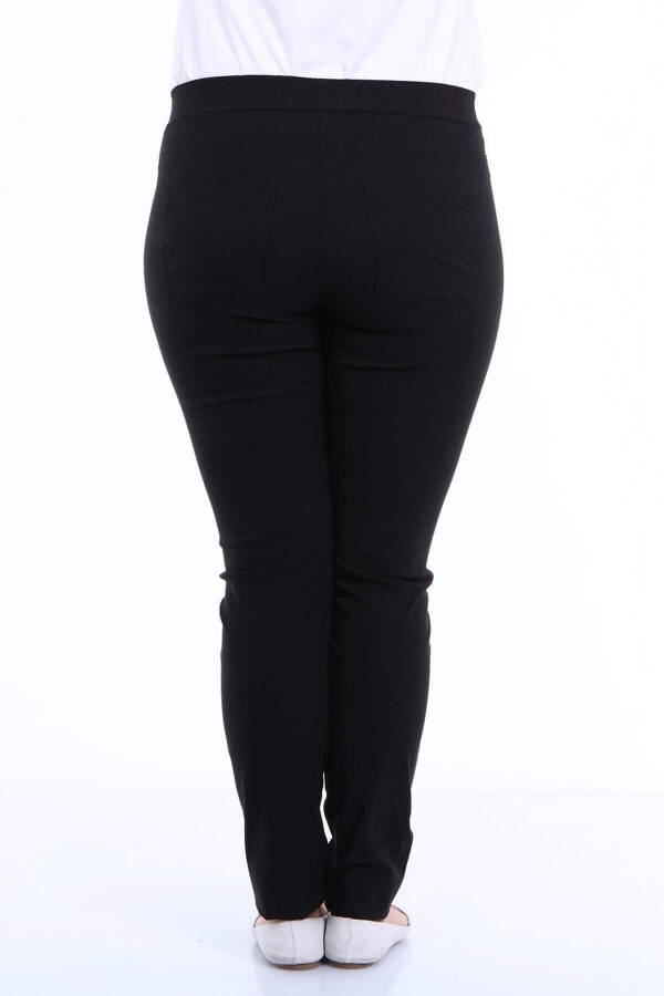 Elastic Waistband Stretch Pants - 6