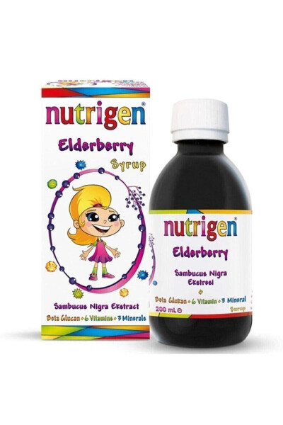 Elderberry Black Elderberry Beta Glucan Syrup 200 ml with Child Shampoo Gift - 1