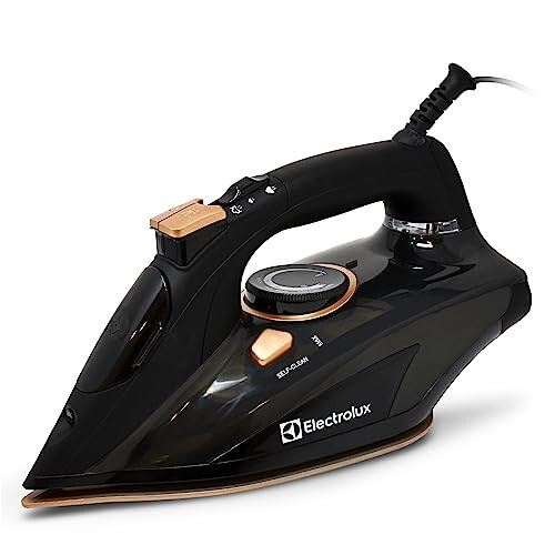 Electrolux Professional Steam Iron for Clothes, 1700-Watts Powerful Clothing Iron Steamer with Rapid Heat, Adjustable Steamer, Titanium Infused Ceramic Soleplate - Black, Large - 1