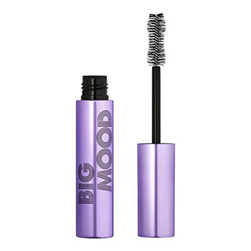 e.l.f. Big Mood Mascara, Instantly Creates Long-Lasting, Bold & Lifted, Voluminous Lashes, Infused with Jojoba Wax, Pitch Black, 0.30 fl Oz - 1