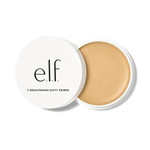 e.l.f. C-Brightening Putty Primer, cildi aydınlatmak ve tonunu eşitlemek için makyaj bazı, C vitamini ile zenginleştirilmiş, evrensel şeffaf (ambalaj değişiklik gösterebilir) - 1