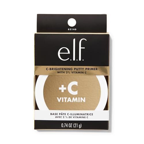 e.l.f. C-Brightening Putty Primer, terini yorug'lashtirish va rangini tekislash uchun makiyaj bazasi, C vitamini bilan boyitilgan, universal shaffof (qadoqlash o'zgarishi mumkin) - 3