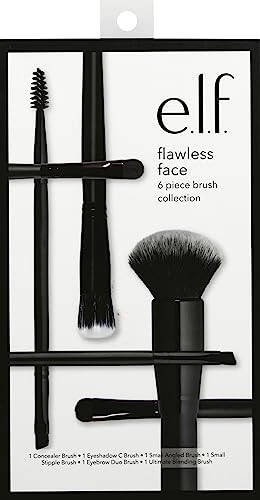 e.l.f. Flawless Face Kit, 6-Piece Brush Collection, Brushes For Face, Eyes & Brows, Vegan & Cruelty-Free - 1