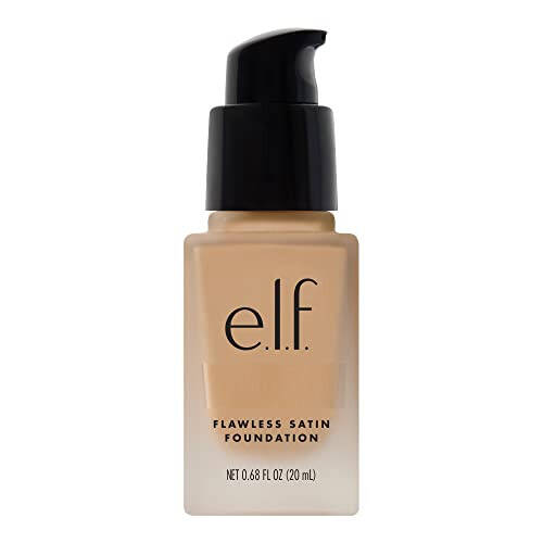 e.l.f. Flawless Finish Fondöten, Eşitsiz Cilt Tonunu İyileştirir, Hafif, Orta Kapsamlılık ve Yarı Mat, Vegan ve Zulüm İçermez, Vanilya, 0,68 Fl Oz - 1