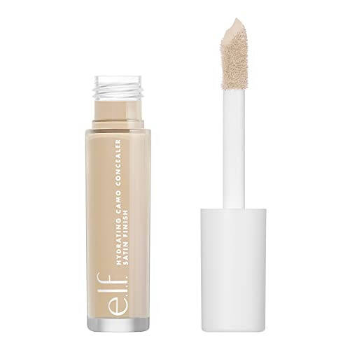 e.l.f. Hydrating Camo Concealer, Lightweight, Full Coverage, Long Lasting, Conceals, Corrects, Covers, Hydrates, Highlights, Light Sand, Satin Finish, 25 Shades, All-Day Wear, 0.20 Fl Oz - 1