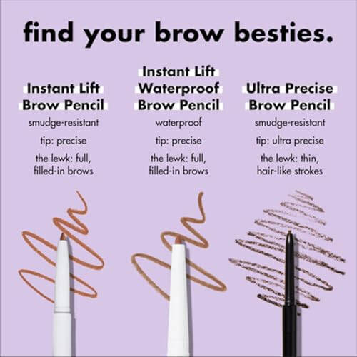 e.l.f. Instant Lift Brow Pencil, Dual-Sided, Precise, Fine Tip, Shapes, Defines, Fills Brows, Contours, Combs, Tames, Taupe, 0.006 Oz - 4