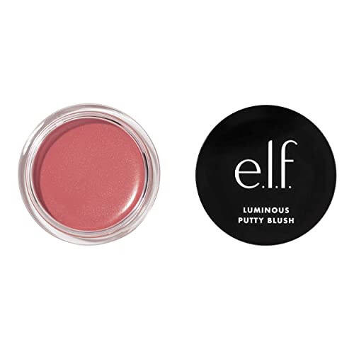 E.L.F. Luminous Putty Blush, putty-to-powder, buildable blush with a subtle shimmer finish. Highly pigmented & creamy, vegan & cruelty-free. Bermuda. - 1