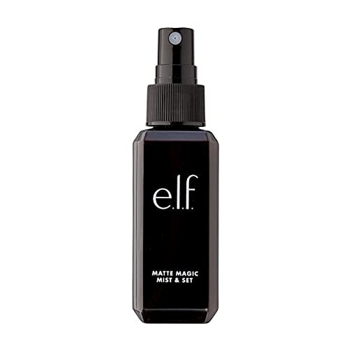 e.l.f. Matte Magic Mist & Set - Küçük, Hafif, Uzun Süreli, Matlaştırır, Canlandırır, Parlamayı Kontrol Eder, Yeniler, Nemlendirir, Tüm Gün Kullanım, 2.0 Fl Oz - 1