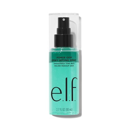 e.l.f. Power Grip Dewy Setting Spray, Ultra Fine Mist Made With Hyaluronic Acid, Grips Makeup For A Hydrated, Dewy Finish, Vegan & Cruelty-Free - 1