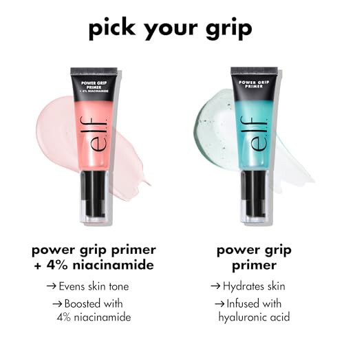 e.l.f. Power Grip Primer + 4% Niacinamide, Gel-Based & Hydrating Face Primer, Evens Skin & Brightens, Grips Makeup, Vegan & Cruelty-Free, 0.8 Fl Oz - 6