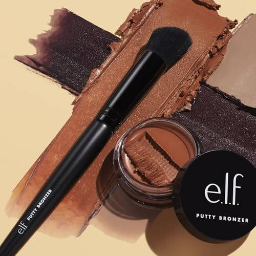 e.l.f. Putty Bronzer Brush, Angled Makeup Brush For Contour & Highlight, Made For The e.l.f. Putty Bronzer, Flawless Sanitary Application - 2