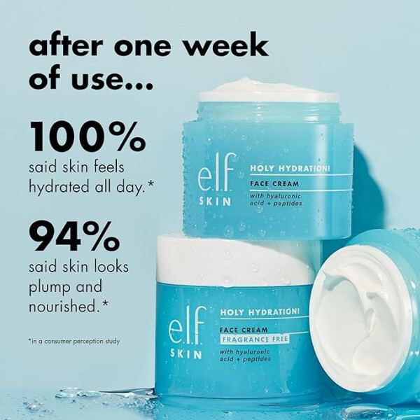 e.l.f. SKIN Holy Hydration! Крем для лица, без отдушек, гладкий, нежирный, легкий, питательный, увлажняющий, смягчающий, быстро впитывается, подходит для всех типов кожи - 3