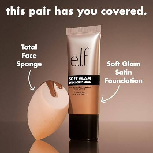 e.l.f. Soft Glam Fondöten, Orta Kapatıcılık, Uzun Süreli ve Ayarlanabilir Fondöten, Pürüzsüz ve İpeksi Son Kat, Vegan ve Zulüm İçermez, 25 Açık Nötr - 4