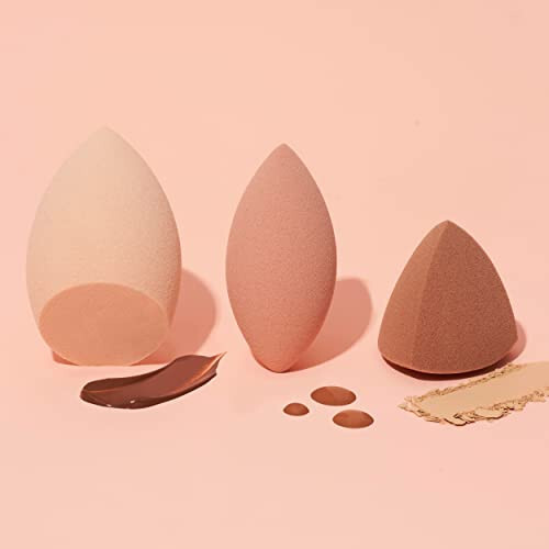 e.l.f. Total Sponge Set, Multi-use Makeup Sponge Set For Flawless Blending, Great For Powder Or Liquid Concealer & Foundation, Vegan & Cruelty-Free - 4