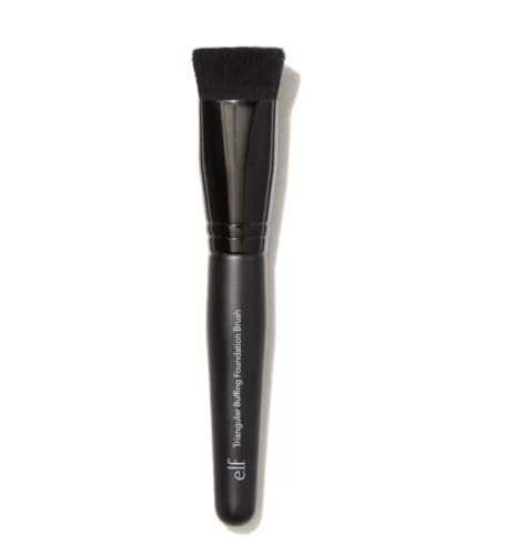 e.l.f. Triangular Buffing Foundation Brush, Flat-Top Makeup Brush For Applying Foundation Evenly, Made With Synthetic Bristles, Vegan & Cruelty-Free. - 1