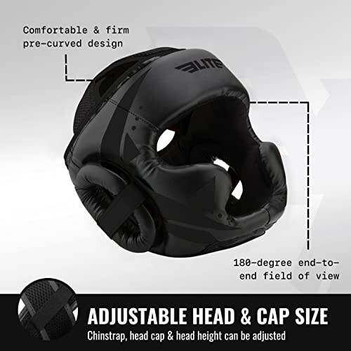 Elite Sports Boxing MMA Sparring Kickboxing Headgear for Men, Muay Thai Boxing Head Guard - 3