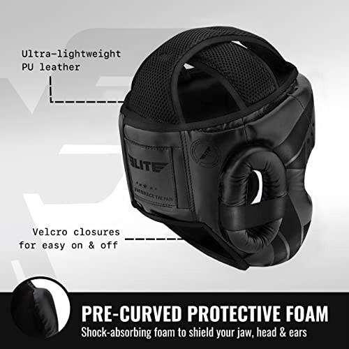 Elite Sports Boxing MMA Sparring Kickboxing Headgear for Men, Muay Thai Boxing Head Guard - 4