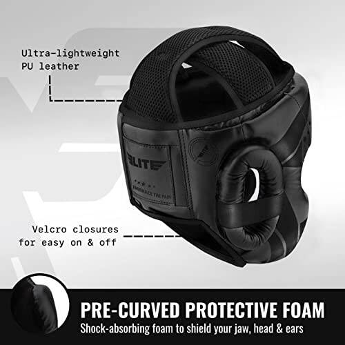 Elite Sports Boxing MMA Sparring Kickboxing Headgear for Men, Muay Thai Boxing Head Guard - 4