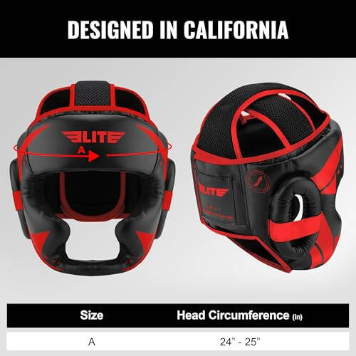 Elite Sports Boxing MMA Sparring Kickboxing Headgear for Men, Muay Thai Boxing Head Guard - 1