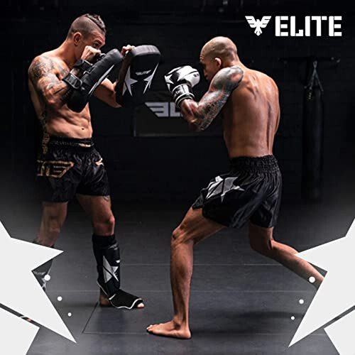 Elite Sports Muay Thai Kickboxing Eğri Treniq Kick Padlari Koçluk Tekme Boksu, MMA, Taekwondo, Karate Punching, Knee, Foot va Elbow Maqsad Tekme Zarba Qalqon Pad J juft Martial Arts Uchun - 6