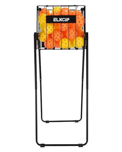 ELKCIP Portable Pickleball & Tennis Ball Collector - Pickleball Retriever Basket Carrier Gatherer Picker Hopper Container for Picking and Storage Training Tool for Ball - 1