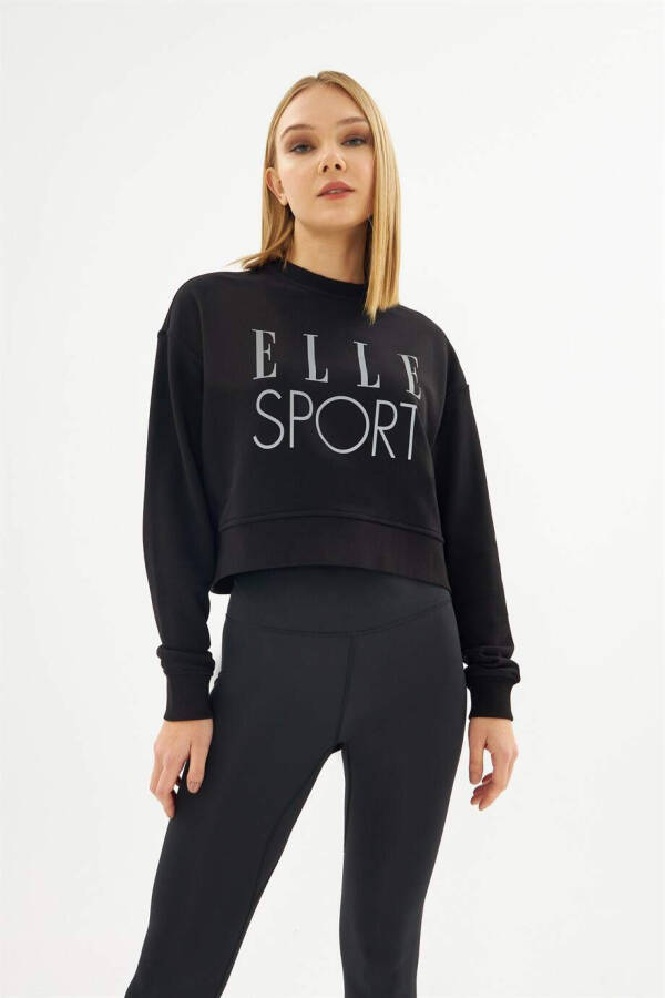 ELLE Sport Reflektor Ayollarga Mo'ljallangan Crop Sweatshirt - 3